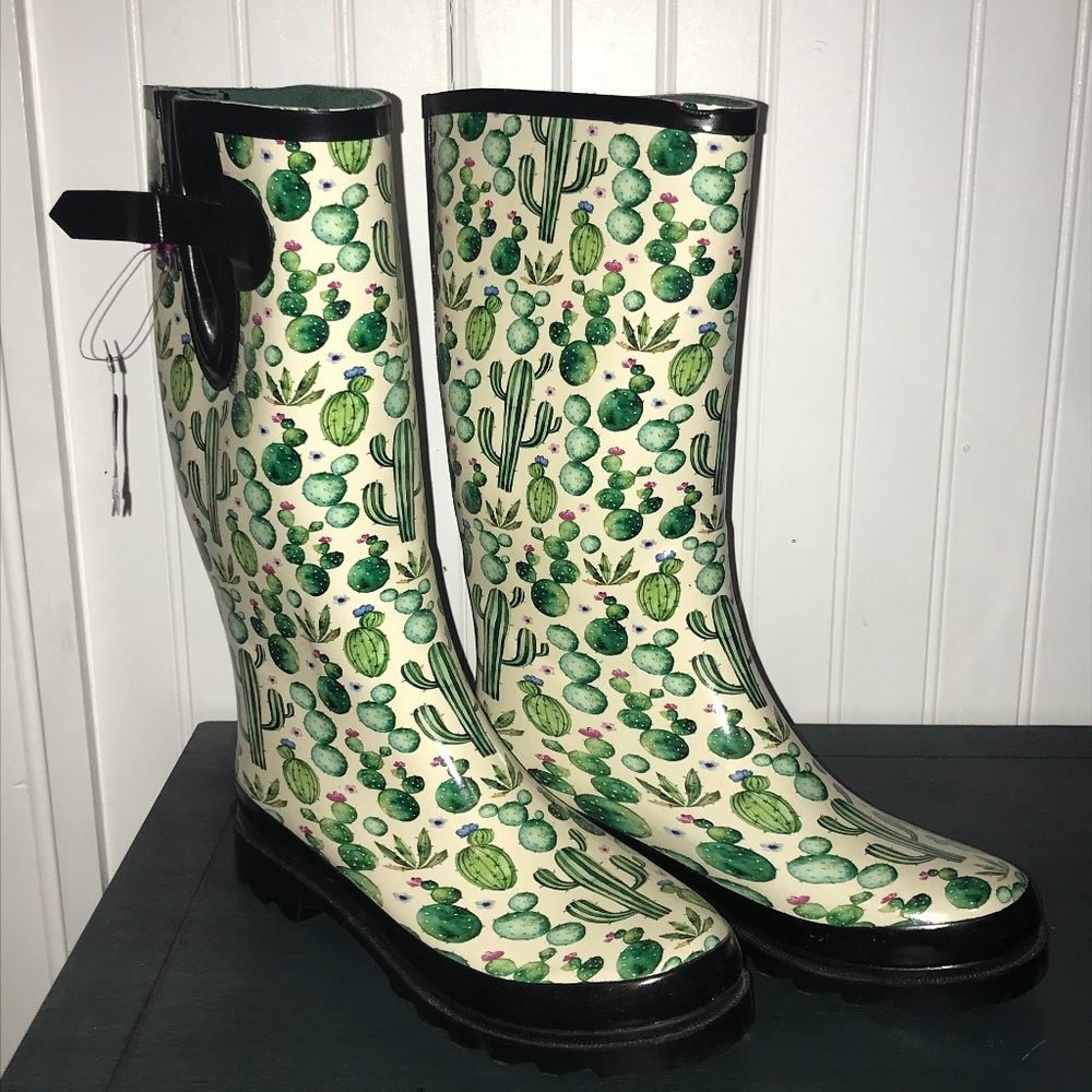 Blazin Roxx Rain Boots Cactus Southwest Sz 8